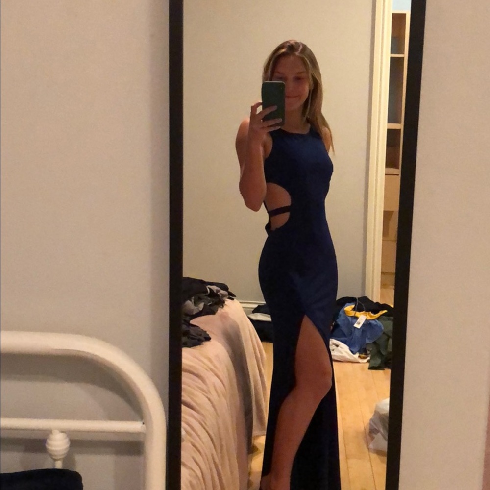 Elegant midnight blue dress